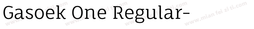Gasoek One Regular字体转换